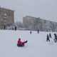 Children play in the snow on their day off in Moscow. Photo: AP